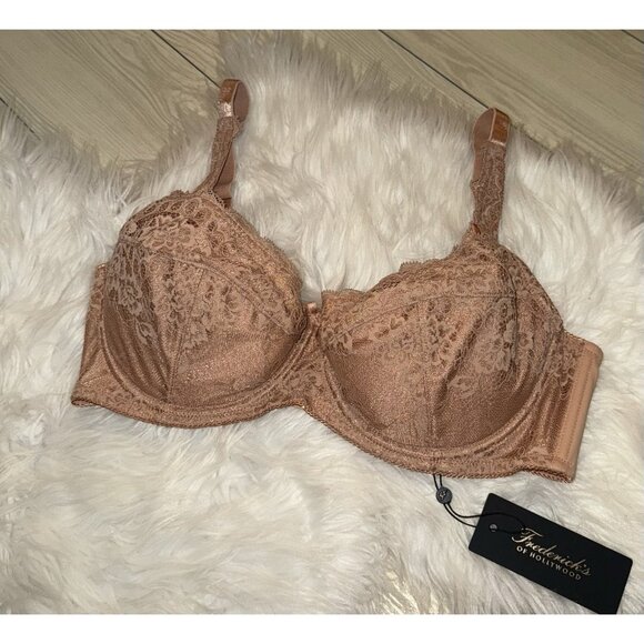 Frederick's of Hollywood Voluptuous Full Figure Push-Up Bra UW Womens 40D Brown - Picture 1 of 6